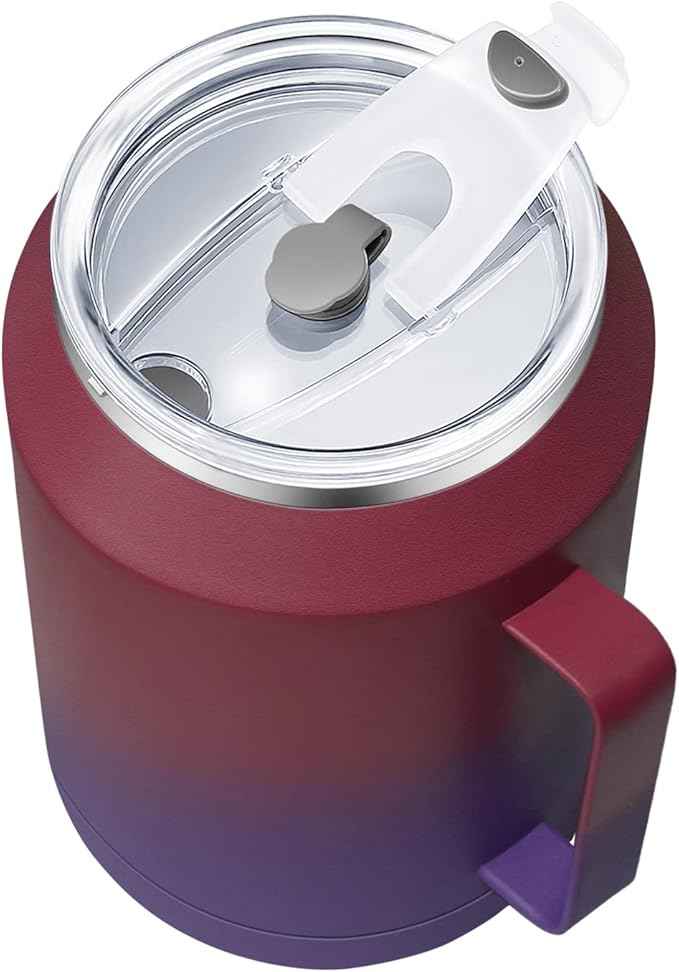 Zenbo 32 oz Mug Tumbler – Stainless Steel Vacuum Insulated Mug with Handle,Lid and Straw,Keeps Drinks Cold up to 36 Hours – Sweat-Proof Body, Dishwasher Safe
