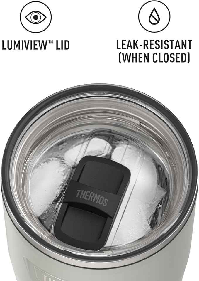 THERMOS ICON SERIES, Stainless Steel Tumbler with Slide Lock, 24 Ounce, River Rock