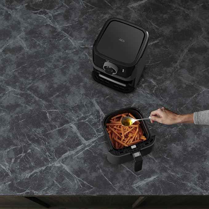 AEG AF5-1-4 GB air fryer, frying, grilling, baking, without, little oil, 2.5 l capacity, dishwasher safe, 80-200 °C, programmable, black