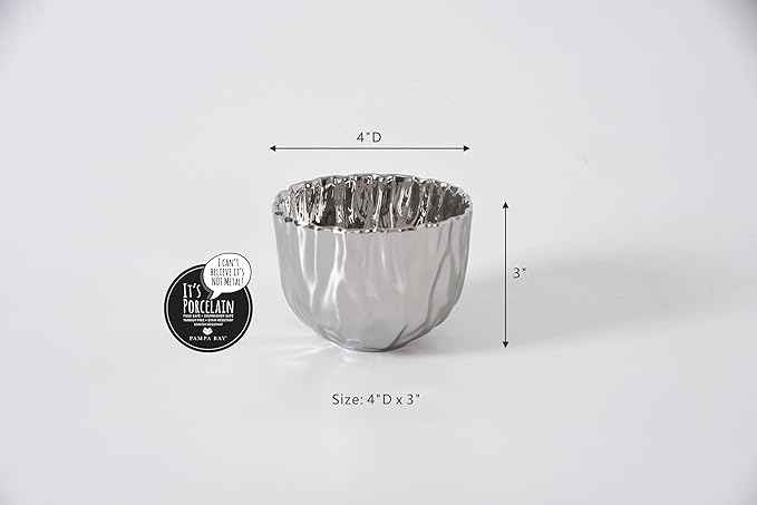 Pampa Bay Mascali Argento, Snack Bowl, 4" D x 3"