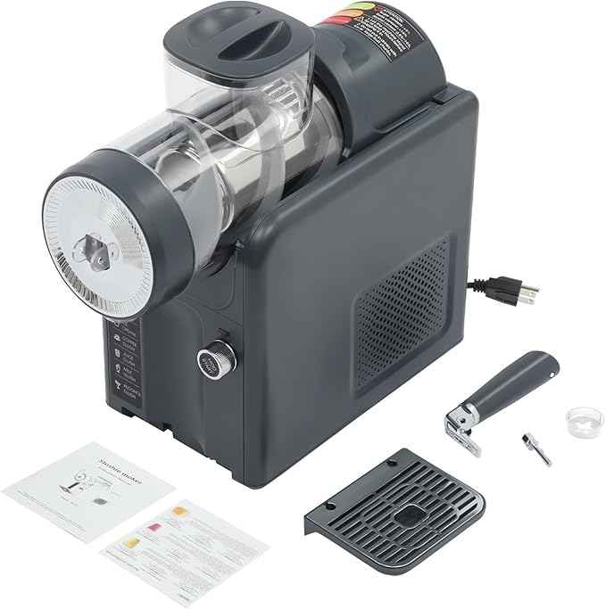 Slushie Machine, 185W Commercial Grade Frozen Drink Maker with 5 Modes + Self-Cleaning, 0.48Gal Capacity for Milkshakes Ice Cream Slushies, Home Party Restaurant Bar Use (Grey)
