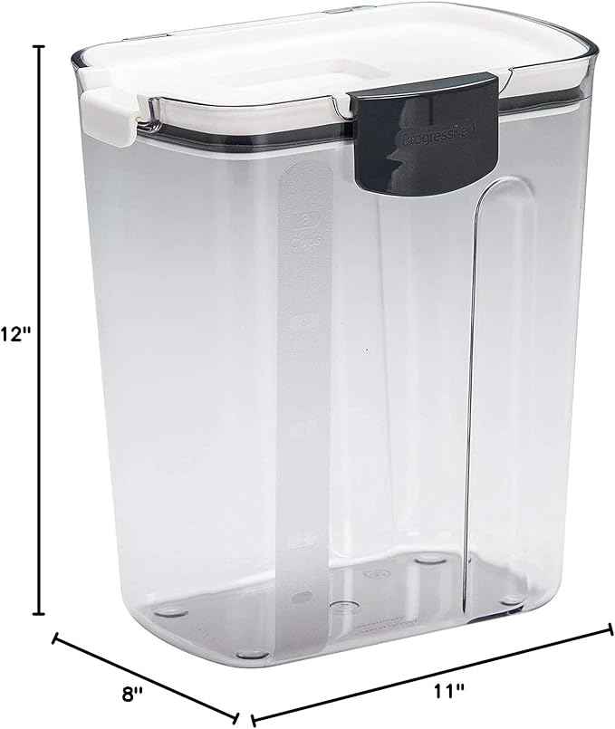 Progressive ProKeeper Baker's Airtight Kitchen Storage Canister Container Set for Flour, Sugar & More, Keeps Ingredients Fresh, with Accessories (Multicolor, 6- Piece)