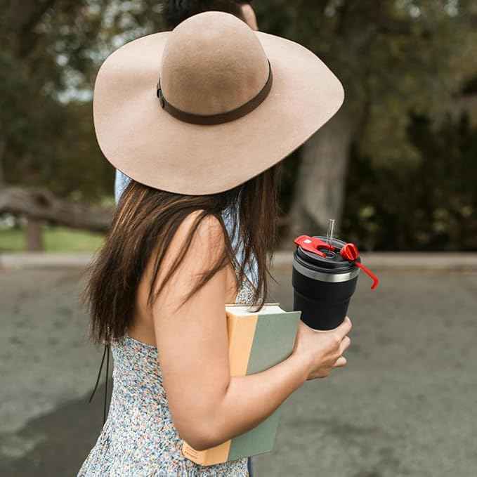 SPLMIFA Travel Coffee Mugs Leak-Proof, Reusable Coffee Cups with Lids, Stainless Steel Vacuum Insulated Coffee Tumblers, Thermal Insulation Cups for Men and Women Hot & Cold Drinks(4th-Black, 16OZ)