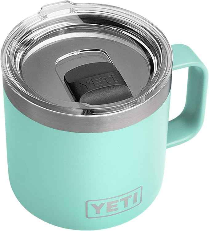YETI Rambler 14 oz Mug, Vacuum Insulated, Stainless Steel with MagSlider Lid, Stainless | Vacuum Insulated, MagSlider Lid, Stainless