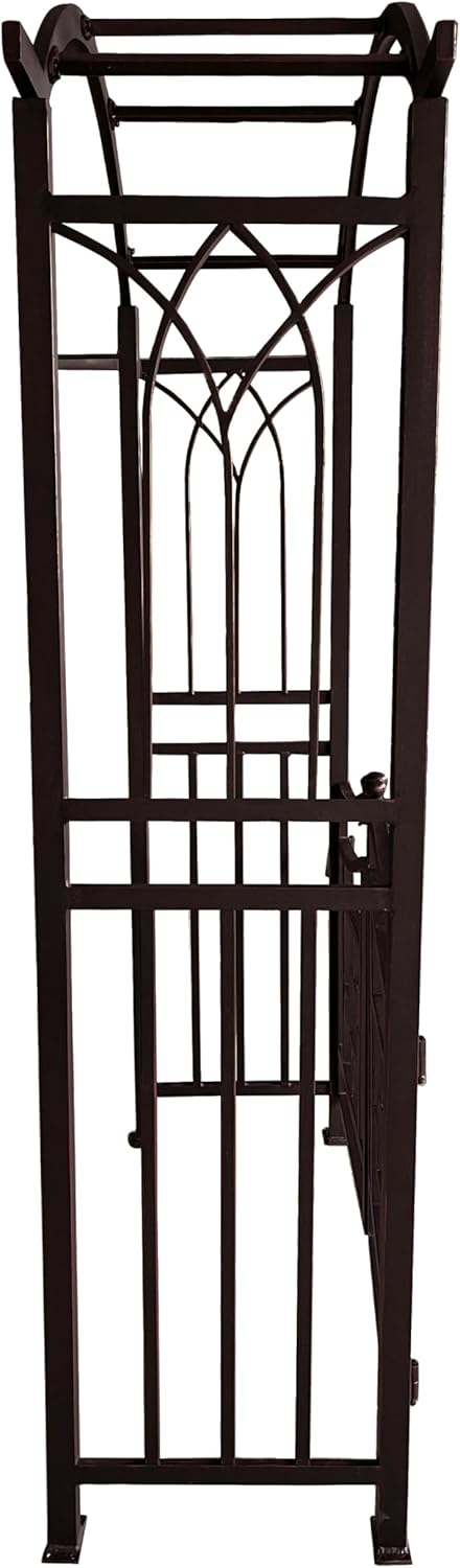 Bronze Aluminum Garden Arbor Arch with Gate