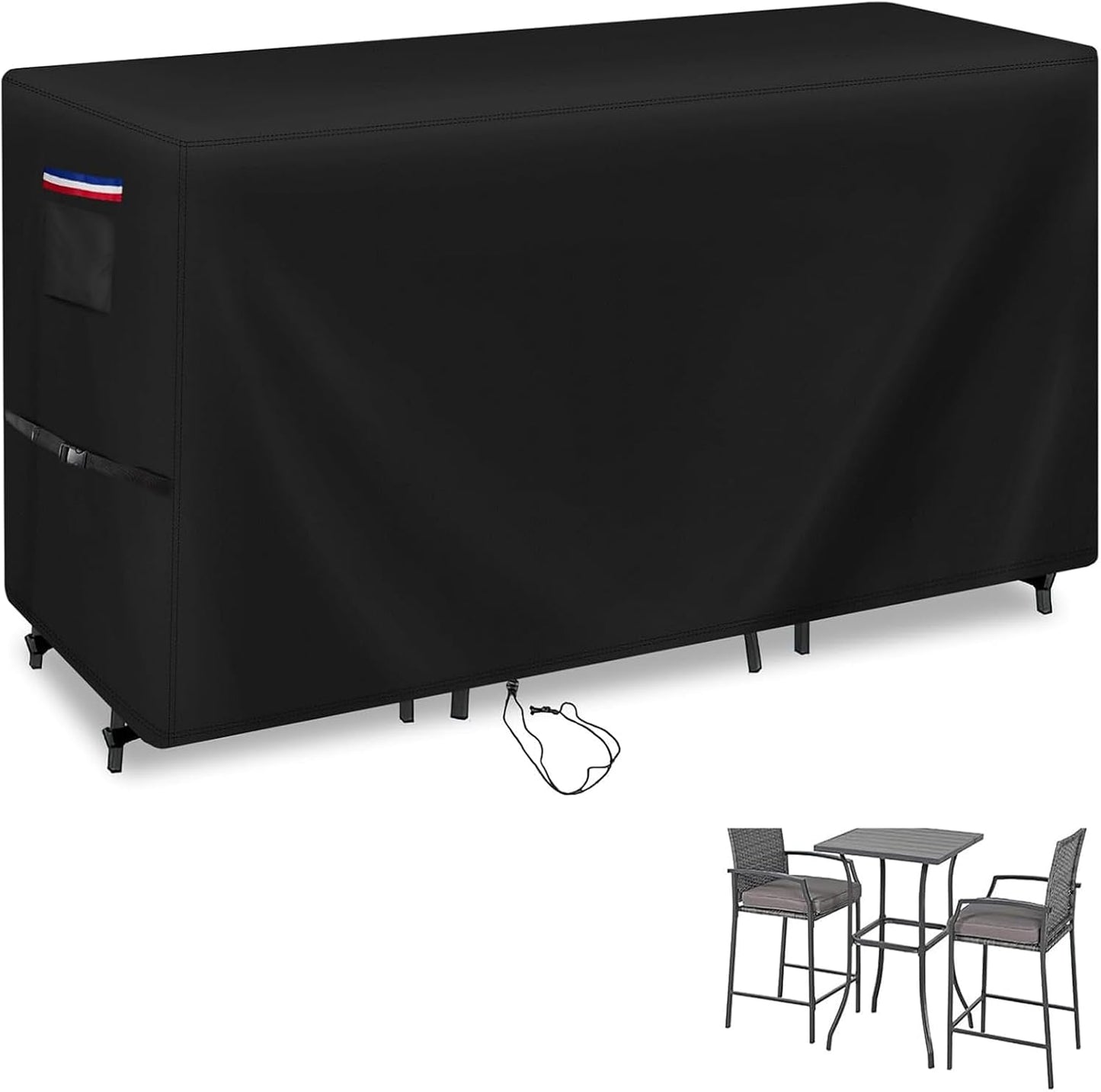 Customized Patio Furniture Covers for Table and Chairs, Personalized Heavy Duty Waterproof Patio Set Cover for Patio Furniture Set/Outdoor Balcony Furniture Sets, Rectangular