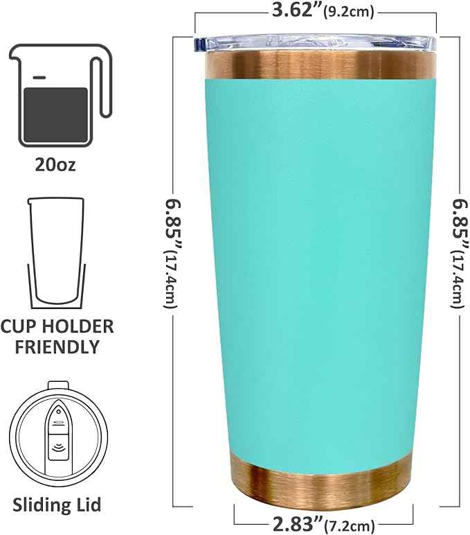 20 oz Tumbler Bulk 4 Pack Stainless Steel Tumblers with Lids and Straws, Double Wall Vacuum Insulated Travel Coffee Mug for Laser Engrave, Powder Coated Cups for Hot and Cold Drinks (Mixed C,4 pack)