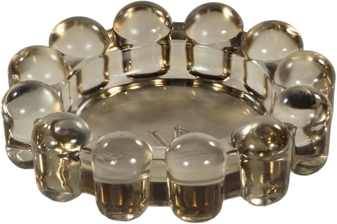 Alice Lane Original Bubble Candle Dish Large – Chic Smoky Glass Candle Dish for Home Decor – Decorative Modern Candle Holder for Small Candles & Diffusers
