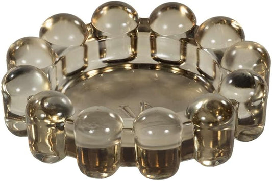 Alice Lane Original Bubble Candle Dish Large – Chic Smoky Glass Candle Dish for Home Decor – Decorative Modern Candle Holder for Small Candles & Diffusers