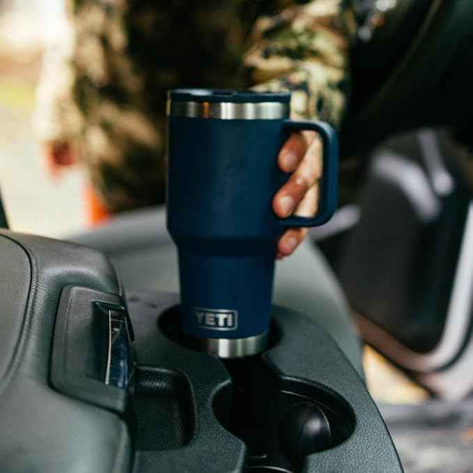 YETI Rambler 30 oz Travel Mug with Flip Straw Lid – Stainless Steel, Vacuum Insulated, Leakproof, Cup Holder Friendly