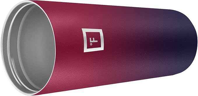 IRON °FLASK Classic Tumbler - Vacuum Insulated Stainless Steel Water Bottle, Double Walled, Drinking Cup, Insulated Travel Mug (Dark Rainbow, 24 oz Solid Lid)