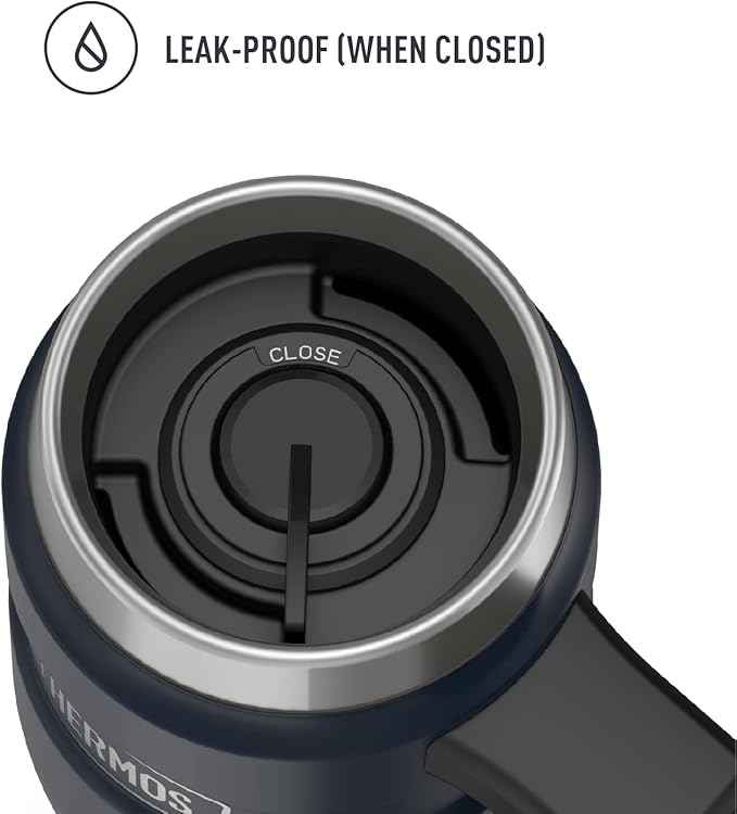 THERMOS Stainless King Vacuum-Insulated Travel Mug with Handle-16oz,Midnight Blue-Thermos Tumbler for Hot&Cold Drinks-Leak&Sweat-Proof Stainless Steel Coffee Mug with Lid for Commuting,(Pack of 4)