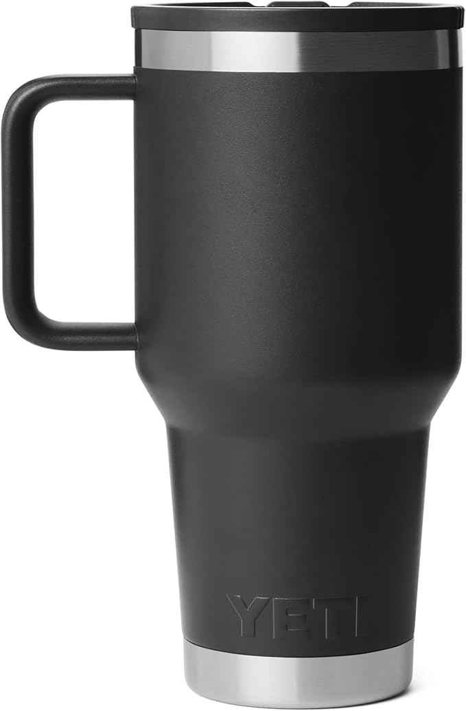 YETI Rambler 30 oz Travel Mug with Flip Straw Lid – Stainless Steel, Vacuum Insulated, Leakproof, Cup Holder Friendly