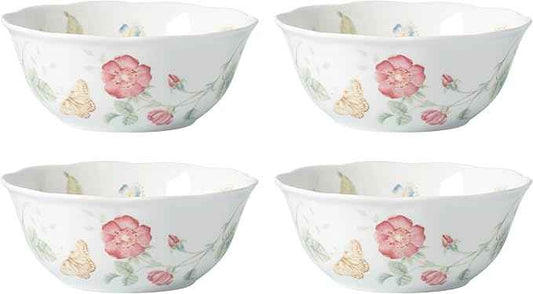 Lenox Butterfly Meadow Large All-Purpose Bowl Set, 4-Piece, Porcelain