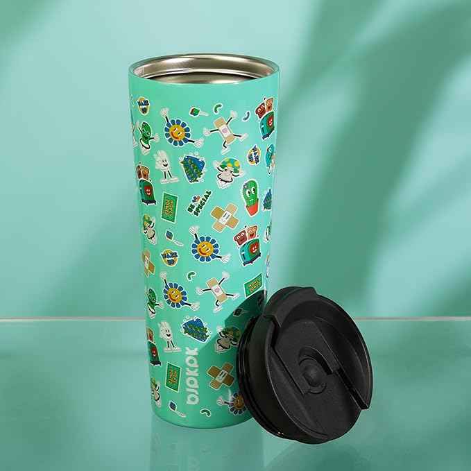 BJPKPK 26oz Stainless Steel Insulated Tumbler With lid And Straw Travel Coffee Thermal Tumblers Cup For Women And Men,Spring Party Green