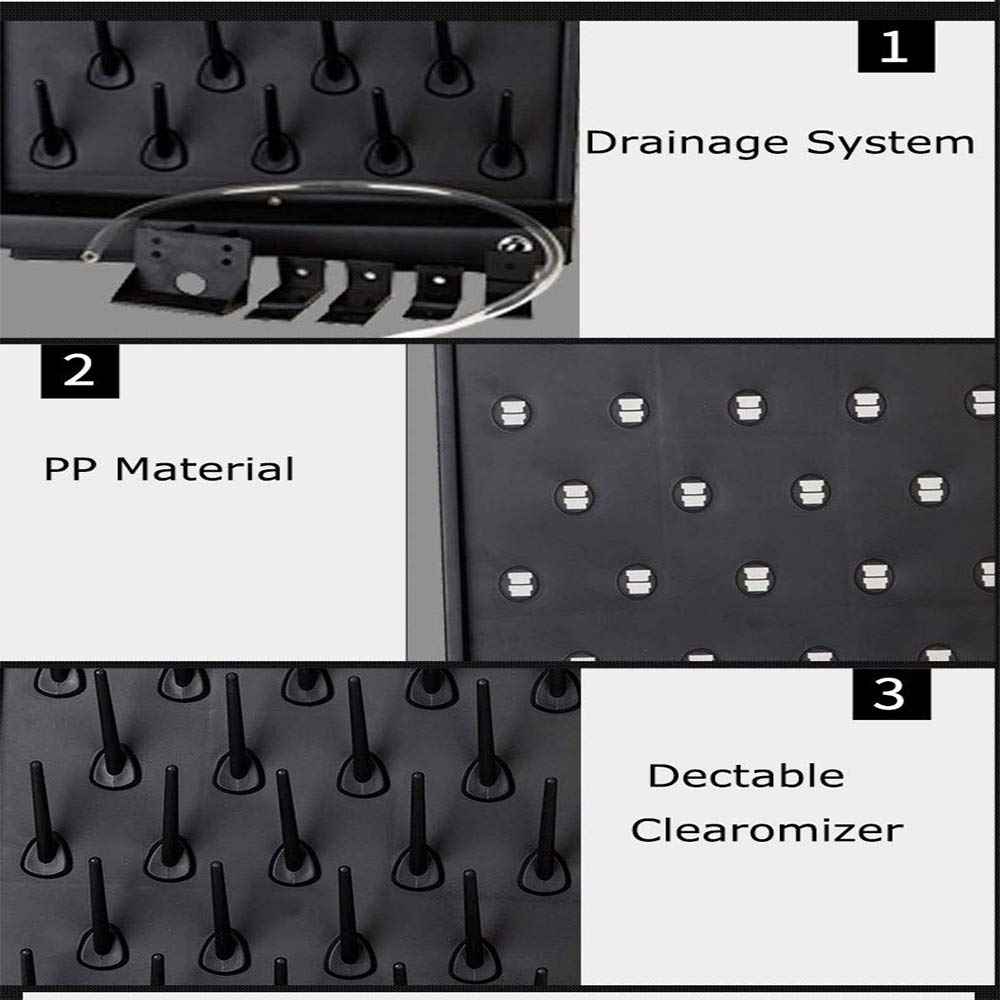 Lab Supply Drying Rack Pegboard Bench-top/Wall-Mount Laboratory Glassware Detachable Pegs Lab Drying Draining Rack Cleaning Equipment (27 Pegs, Black)