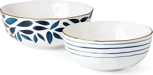 Lenox Blue Bay 2-Piece Nesting Bowl Set, 5.51