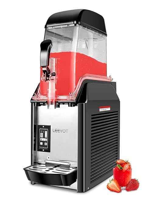 12L Slushie Machine Commercial, Single Tank Commercial Margarita Machine, 110V Stainless Steel Large Margarita Slushy Frozen Drink Machine, Slush Machine for Bars Home Restaurants Cafe Party