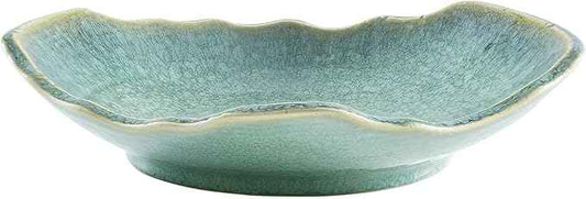 Large Ceramic Decorative Bowl, 12" Green Reactive Glaze Centerpiece Bowl, Modern Coffee Table Decor, Entryway Catchall Key Bowl, Decorative Fruit Bowl for Dining Table Living Room (12'')
