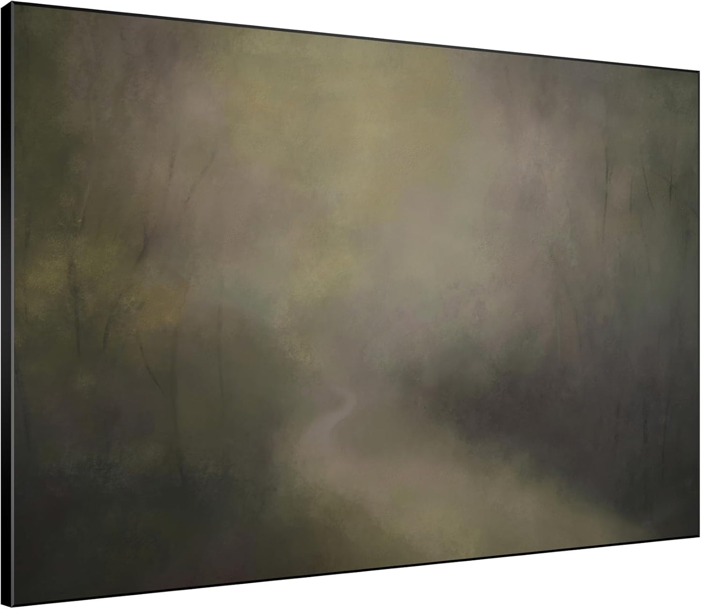 SIGNWIN 60"x72" Extra Large Framed Wall Art Muted Forest Path Soft Misty Woodland Scene Illustration for Home Living Room Bedroom Decor (Frame Assembly Required)