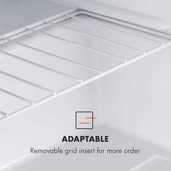 Klarstein Garfield Eco - 34 Litre Capacity, 4-Star Freezer Compartment, 117 kWh/Year, 2 Levels, 41 DB, Removable Grid Shelf, Freestanding, Space Saving, Approx. 44 x 52 x 47 cm, Black