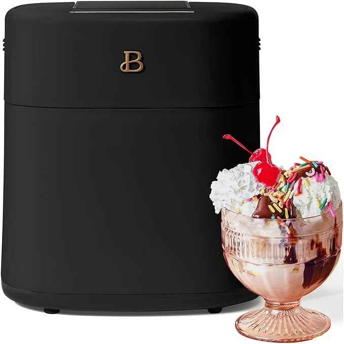 1.5 Quart Ice Cream Maker with Touch Control Panel, Freezer Bowl Design, Compact Electric Machine for Homemade Frozen Desserts, Gelato & Sorbet (Black Sesame)