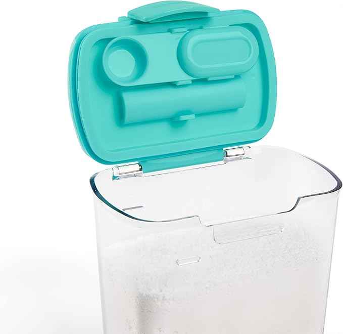 Progressive ProKeeper Baker's Airtight Kitchen Storage Canister Container Set for Flour, Sugar & More, Keeps Ingredients Fresh, with Accessories (Turquoise, 6- Piece)