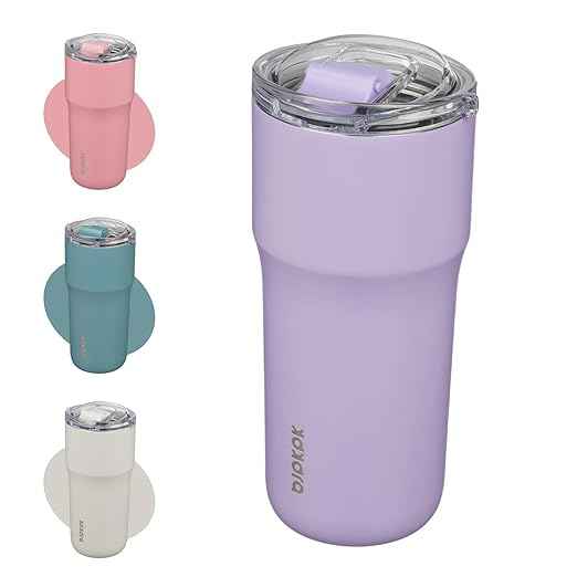 BJPKPK Insulated Tumbler with Lid,24oz Stainless Steel Tumbler,Double Wall Travel Coffee Mug Thermal cup,Keep Drinks Cold and Hot,Lavender