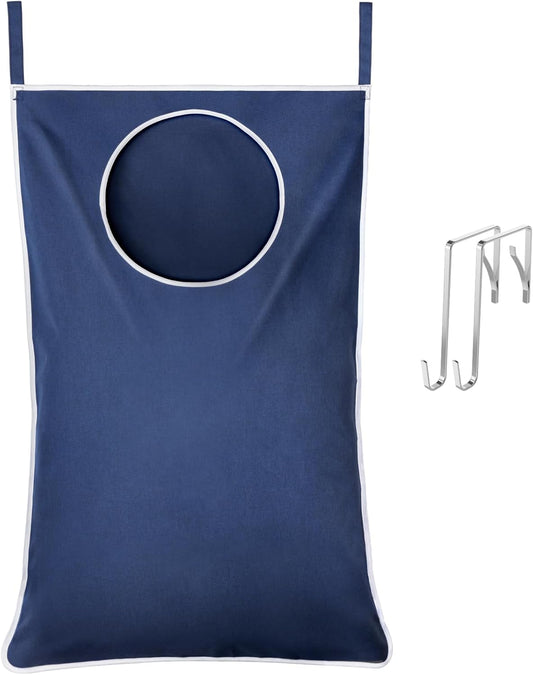 Lifewit Over Door Laundry Hamper, Large Collapsible Hanging Laundry Hamper, Hanging Laundry Basket Bag for Bathroom Bedroom Dirty Clothes Storage Organizer, Dark Blue