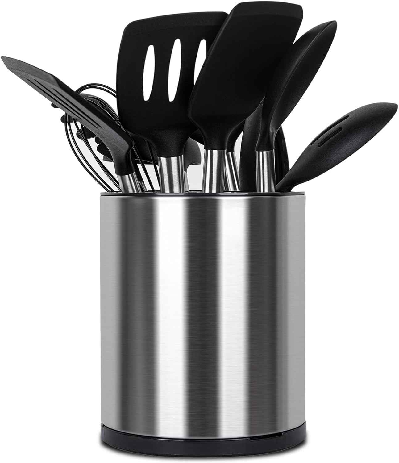 Kitchen Utensil Holder for Countertop 360° Rotating Utensil Caddy Extra Large Utensil Crock Cooking Utensil Holder for Kitchen Counter