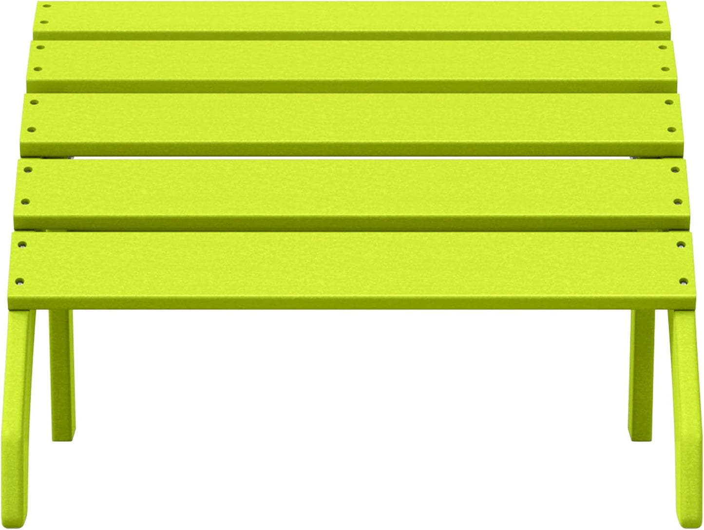 WestinTrends Dylan Outdoor Patio HDPE Adirondack Ottoman Footrest, Lime