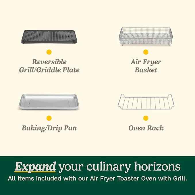 Cuisinart Air Fryer Toaster Oven, 1800W, 8-in-1 with Air Fry, Convection, Broil & Warm, 0.6 Cubic Feet, 60-Minute Timer, TOA-70NAS, Stainless Steel