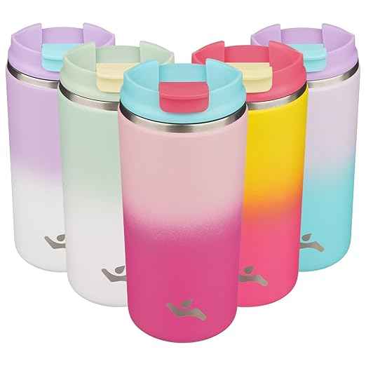 Konokyo Tumbler with Lid, 12 oz Travel Coffee Mug Double Wall Vacuum Stainless Steel Thermal Metal Cup Insulated Water Bottle,Cherry