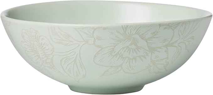 Oneida 897395 Roseto 12-Piece Dinnerware Set, Soft Sage