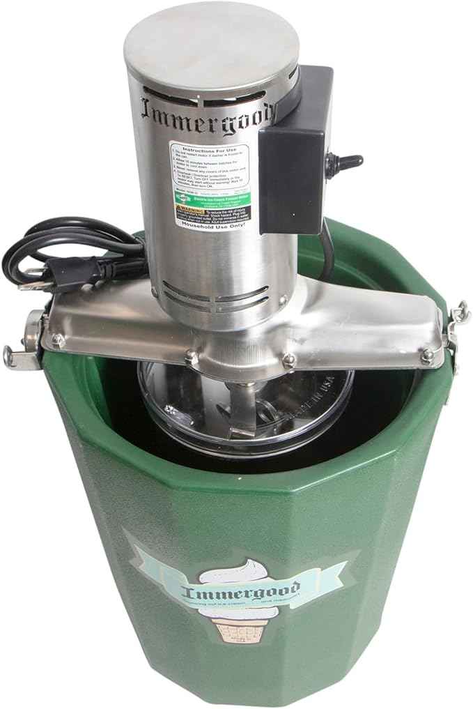 6 qt. PREMIUM Electric Ice Cream Maker - Stainless Steel - Leakproof Tub