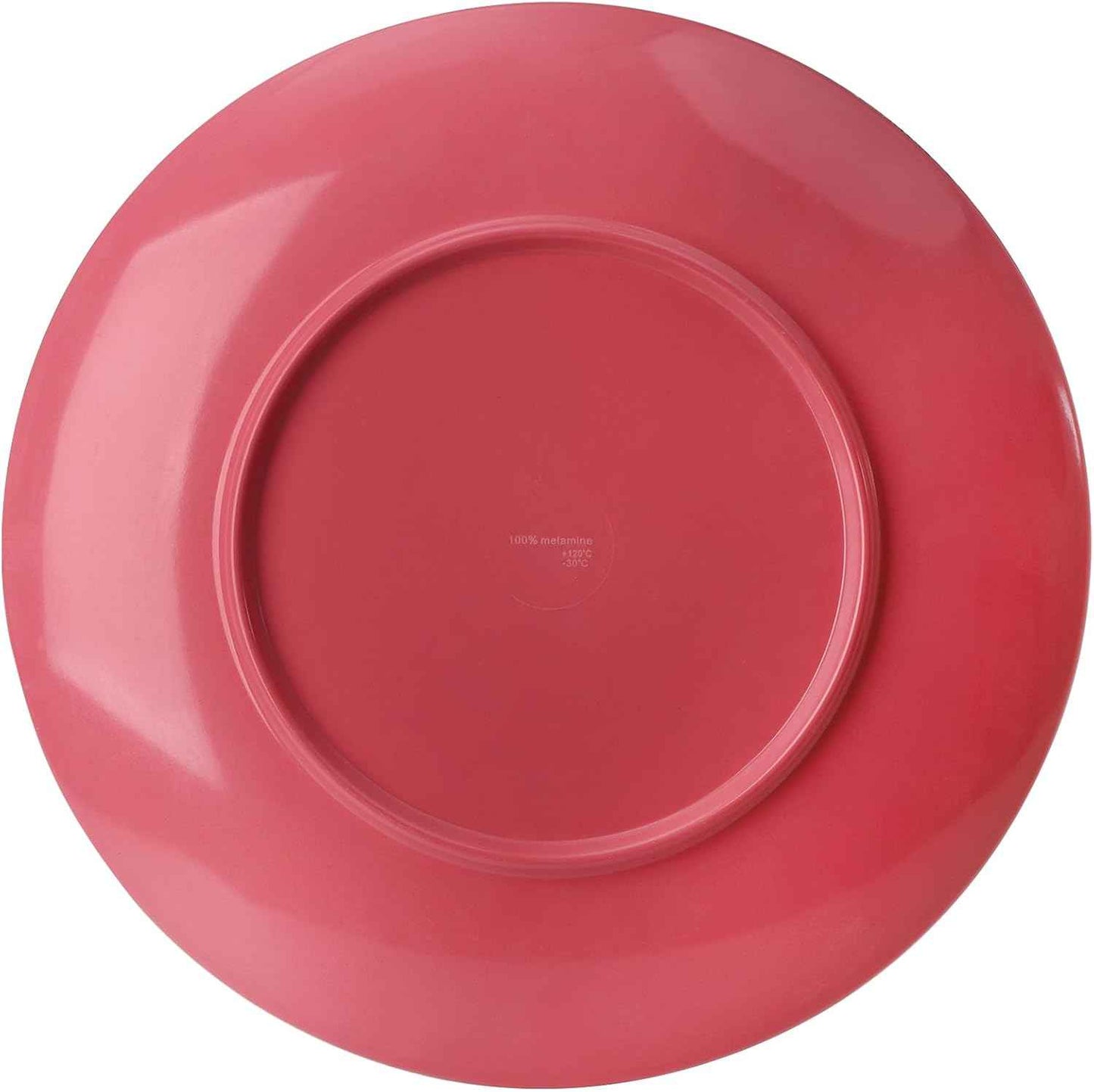 Peohud 6 Pack Melamine Plates, 11 Inches 100% Melamine Dinner Plates, Flat Bottom Dinnerware Dishes for Daily Indoor Outdoor Use, Dishwasher Safe, Break-resistant, MultiColor