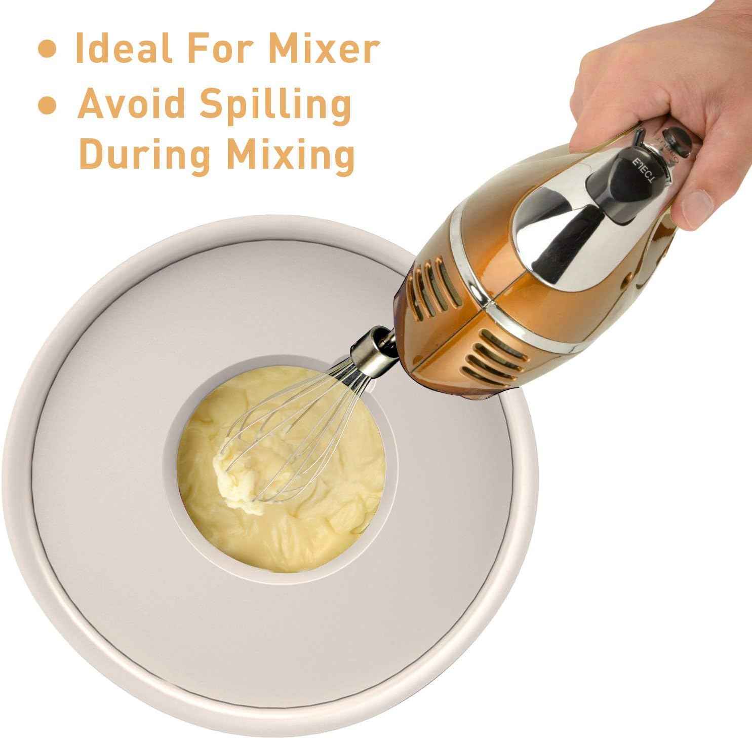 Wildone Mixing Bowls with Airtight Lids Set, 5PCS Stainless Steel Khaki Nesting Bowls for Kitchen, with Grater Attachments & Non-Slip Bottoms, Size 5, 3, 2, 1.5, 0.63 QT, Great for Mixing & Serving