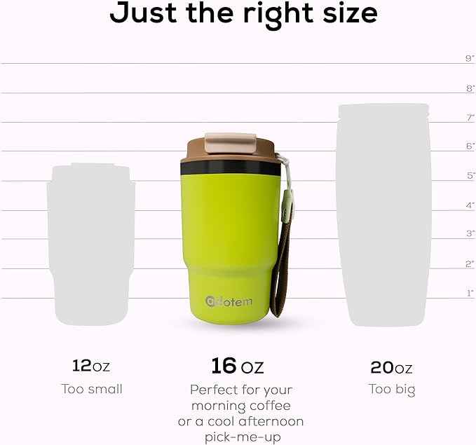 16oz Travel Tumbler - Double Wall Vacuum Insulated Tumbler with Lid & Straw - Leakproof Stainless Steel Tumbler Cup for Water, Iced Tea or Coffee, Smoothie, Cold & Hot Drinks, Sports, Work, Car & Gym