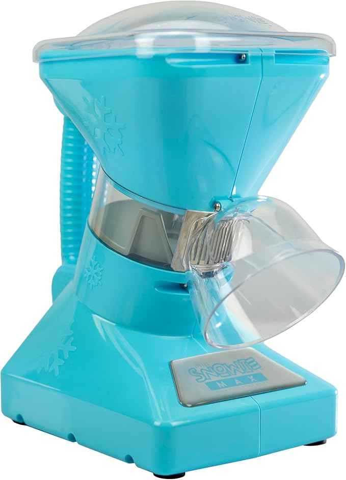 SNOWIE - Little Snowie Max Snow Cone Machine - Premium Shaved Ice Maker, With Powder Sticks Syrup Mix, 6-Stick Kit, Light Blue