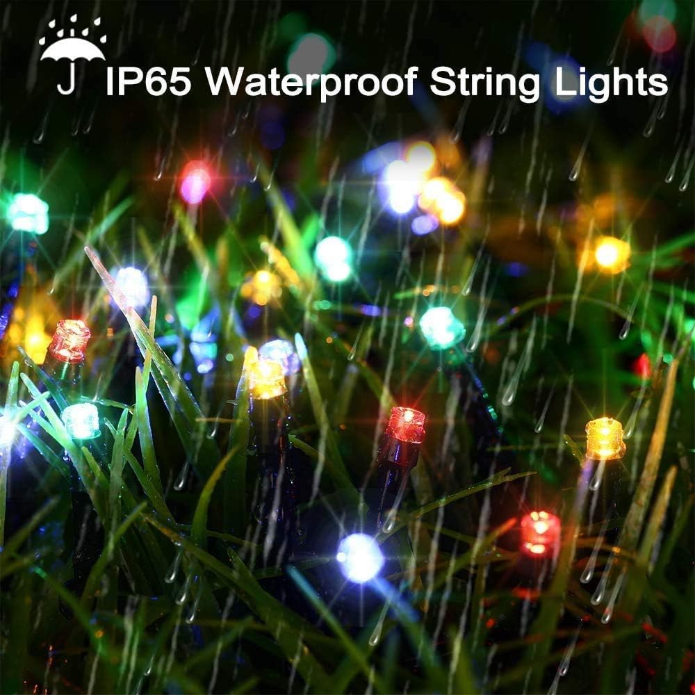 Joomer Solar Christmas Lights, 2 Pack Total 144 FT 400 LED 8 Modes Waterproof Solar Christmas Lights Outdoor for Christmas Decorations (Multicolor)