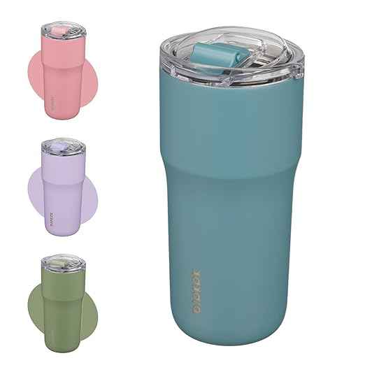 BJPKPK Insulated Tumbler,20oz Stainless Steel Tumbler with lid,Double Wall Travel Coffee Mug Thermal Cup,Keep Drinks Cold and Hot,Haze Blue