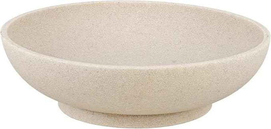L'ARL GMVOI Large Decorative Bowl,Modern Fruit Bowl for Kitchen Counter,Handicraft Decorative Bowls for Home Decor,Stylish Key Bowl for Entry Table - Artificial Stone Beige