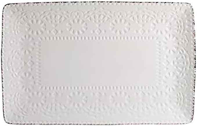 Pfaltzgraff Chateau Serve Platter, 14.25 Inch, Blue and White,Cream
