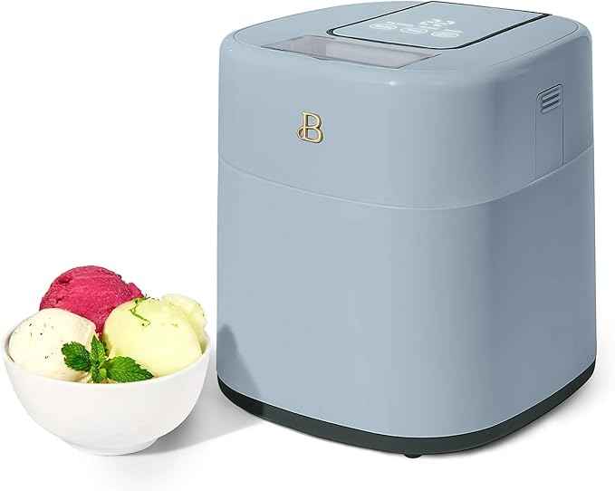 1.5 Quart Ice Cream Maker with Touch Control Panel, Freezer Bowl Design, Compact Electric Machine for Homemade Frozen Desserts, Gelato & Sorbet (Cornflower Blue)