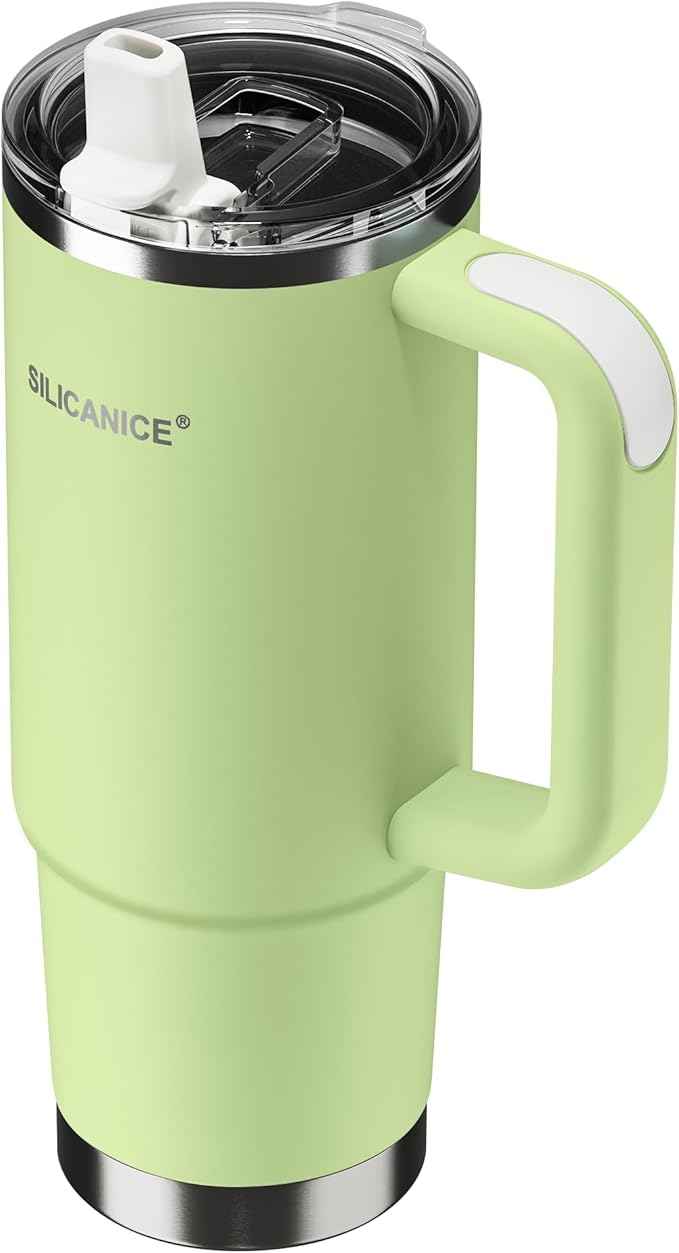 For Travel & Gym – Never Drink from a Moldy Lid Again: 30oz Hygienic Tumbler, 100% Leakproof Lid & Removable Foldable Spout. Reinforced Base, Fits Cup Holders- Key Lime