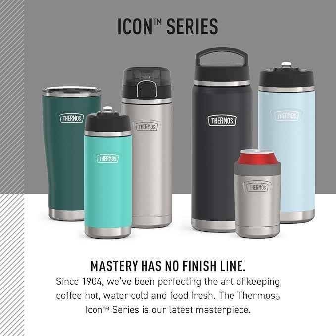 THERMOS ICON SERIES, Stainless Steel Tumbler, Sunset Pink, 16 oz