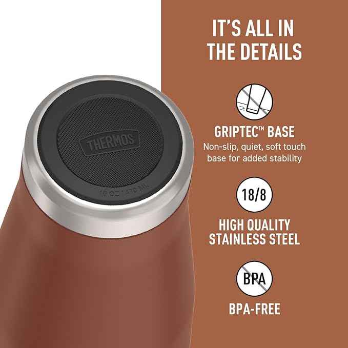 THERMOS ICON SERIES, Stainless Steel Tumbler, Saddle, 16 oz