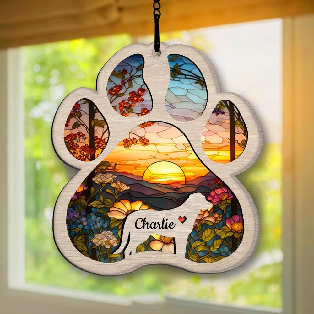 Personalized Beauceron Suncatcher Dog Memorial Gifts, Custom Beauceron Ornament Christmas Tree, Pet Remembrance Gift, Loss of Dog Sympathy Gift, Pets Memorial Ornament, Pet Loss Suncatcher