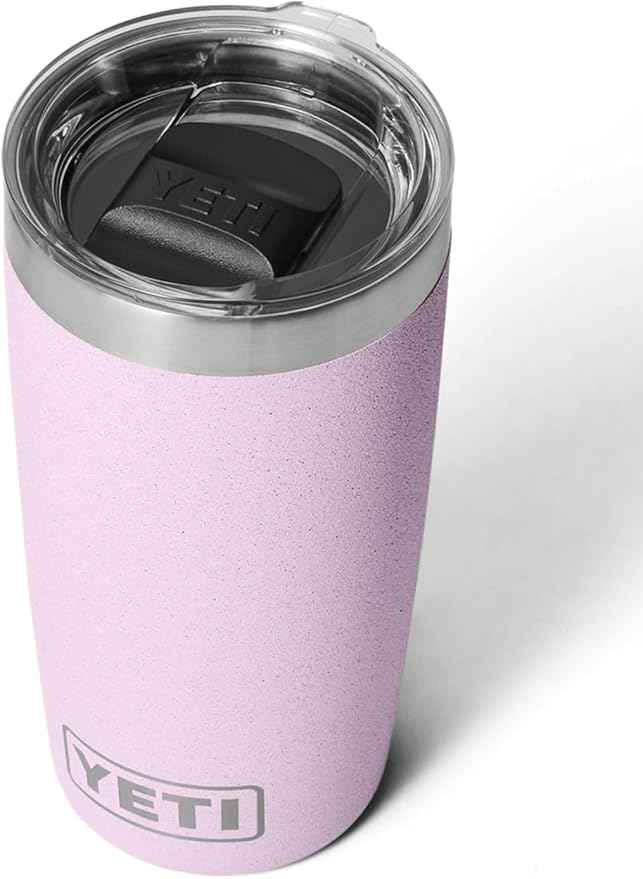 YETI Rambler 10 oz (295 ml) Tumbler with Removable Magslider Lid, Stainless Steel Vacuum Insulated Coffee Cup, Cherry Blossom