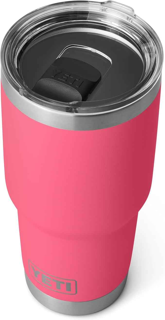 YETI Rambler 30 oz Tumbler, Stainless Steel, Vacuum Insulated with MagSlider Lid, Tropical Pink